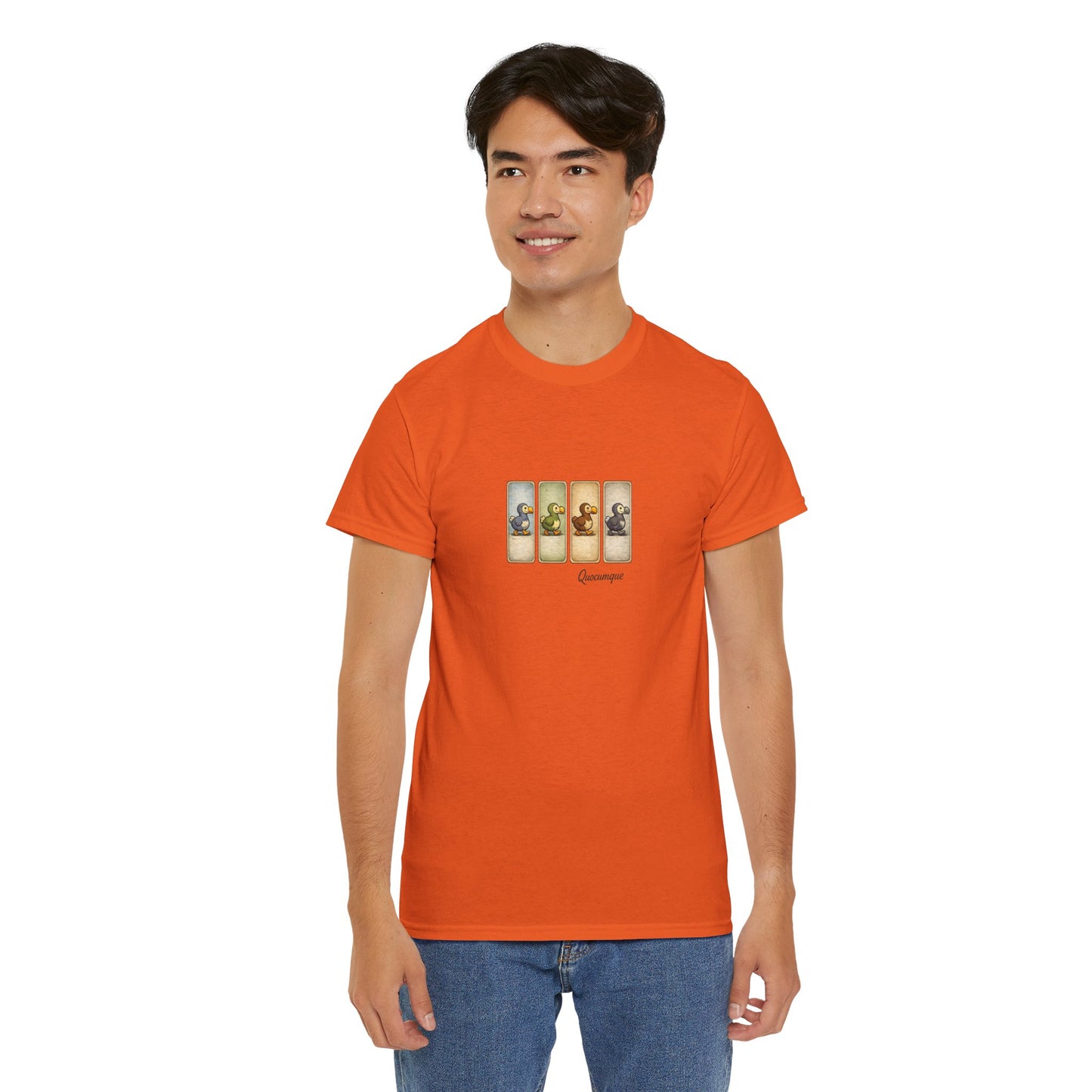 T-shirt Quocumque, " Dodo", Île de La Réunion, Confort Coton, Elégant, Souvenir Unique, Cadeau, Unisexe, Esprit Voyageur, Créole, Bourbon