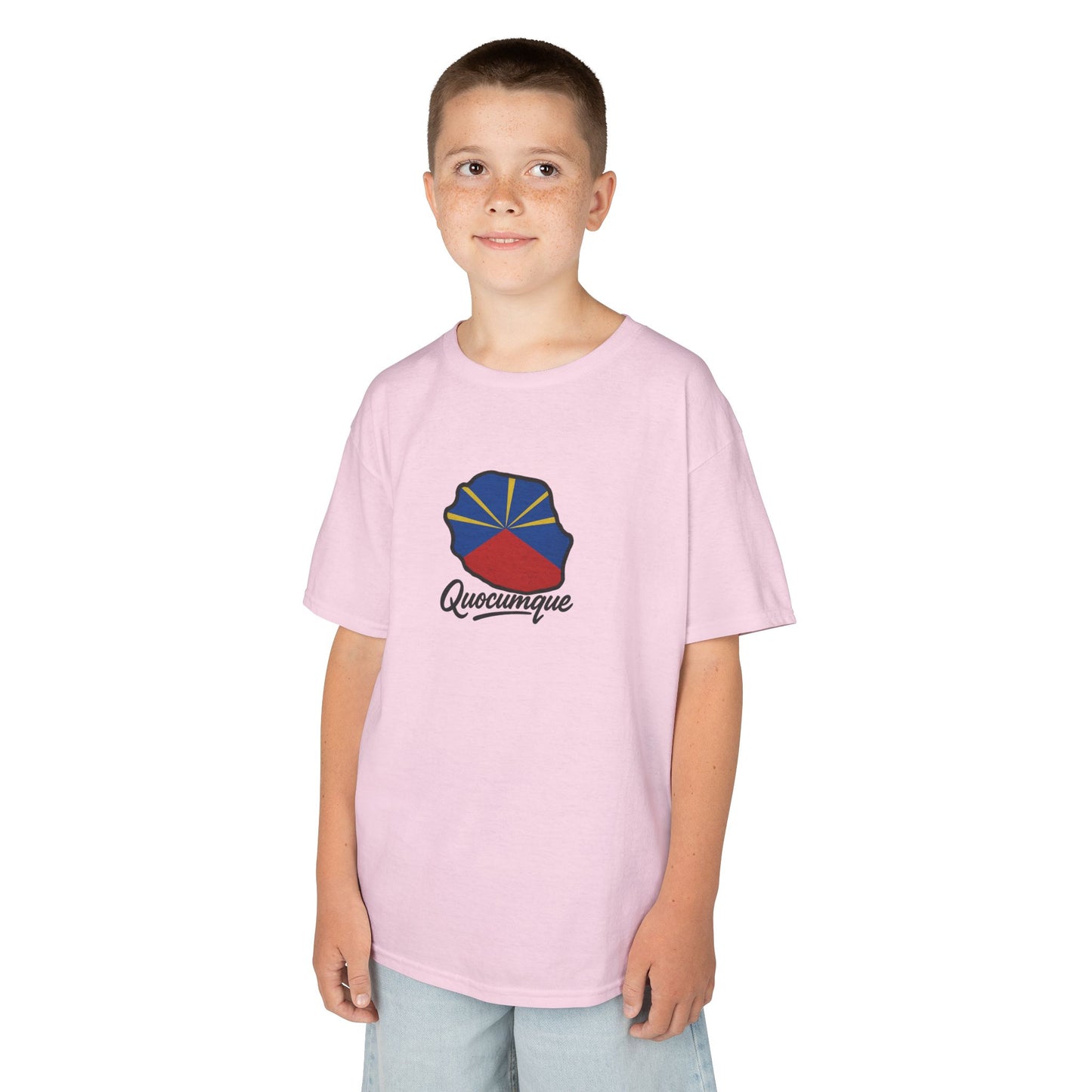 T-shirt " Drapeau Pays", Île de La Réunion, Douceur Coton, Pour les enfants de 5-6 ans( Taille XS), Pour les 7-8 ans( taille S), Pour les 9-10 ans( taille M), Pour les 11-12 ans( taille L), Pour les 13-14 ans( taille XLS)
