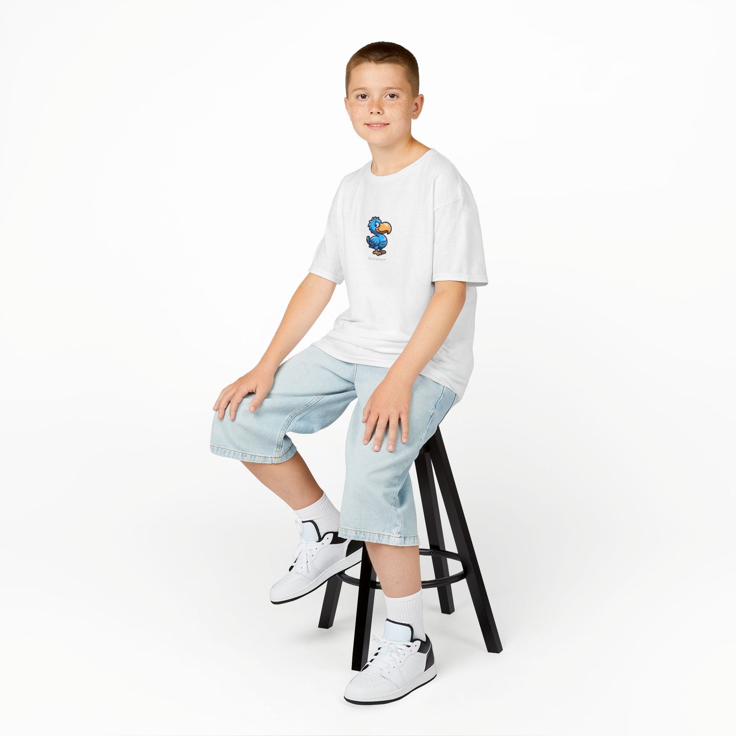 T-shirt Quocumque Animal Dodo Bleu Pour Marmailles, Île de La Réunion, Douceur Coton,Pour les enfants de 5-6 ans( Taille XS), Pour les 7-8 ans( taille S), Pour les 9-10 ans( taille M), Pour les 11-12 ans( taille L), Pour les 13-14 ans(taille XL)