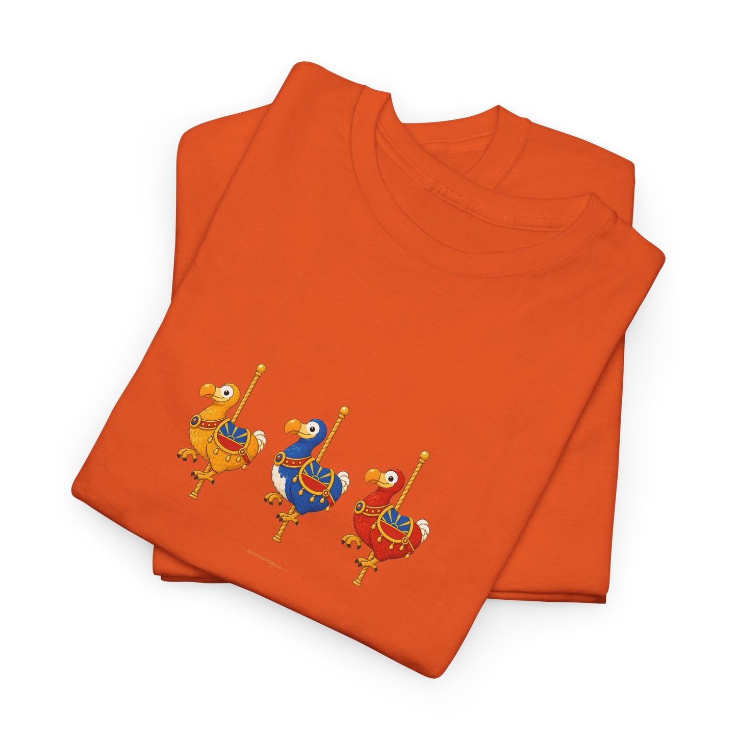 T-shirt Quocumque " Carrousel", Île de La Réunion, Confort Coton, Elégant, Souvenir Unique, Cadeau, Unisexe, Esprit Voyageur, Créole, Bourbon