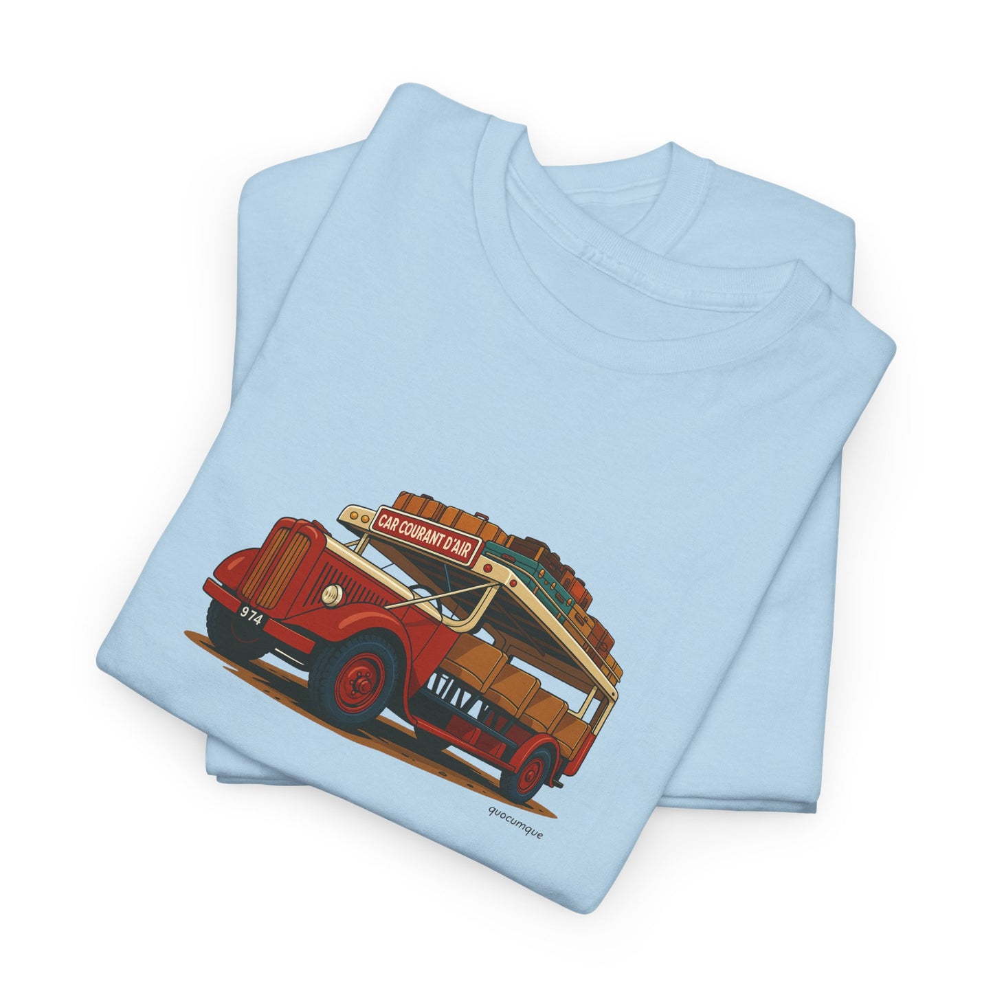 T-shirt "Car Courant d'Air, Exotisme, Destination Île de La Réunion, Confort Coton, Sobre, Elégant, Souvenir Unique, Cadeau, Unisexe, Esprit Voyageur