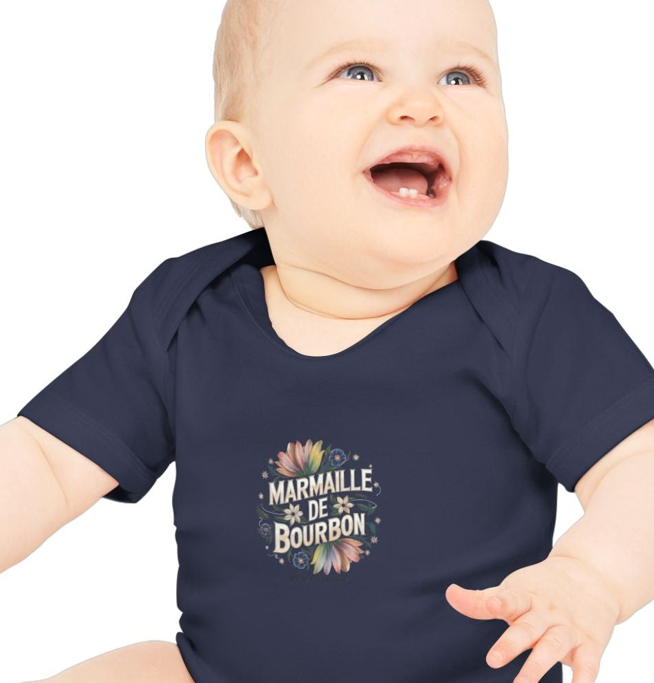 Body Bébé "Marmaille de Bourbon", Île de La Réunion, Douceur Coton, Cadeau Naissance,  Confort Coton Bio, Style Unique, Cadeau Parfait