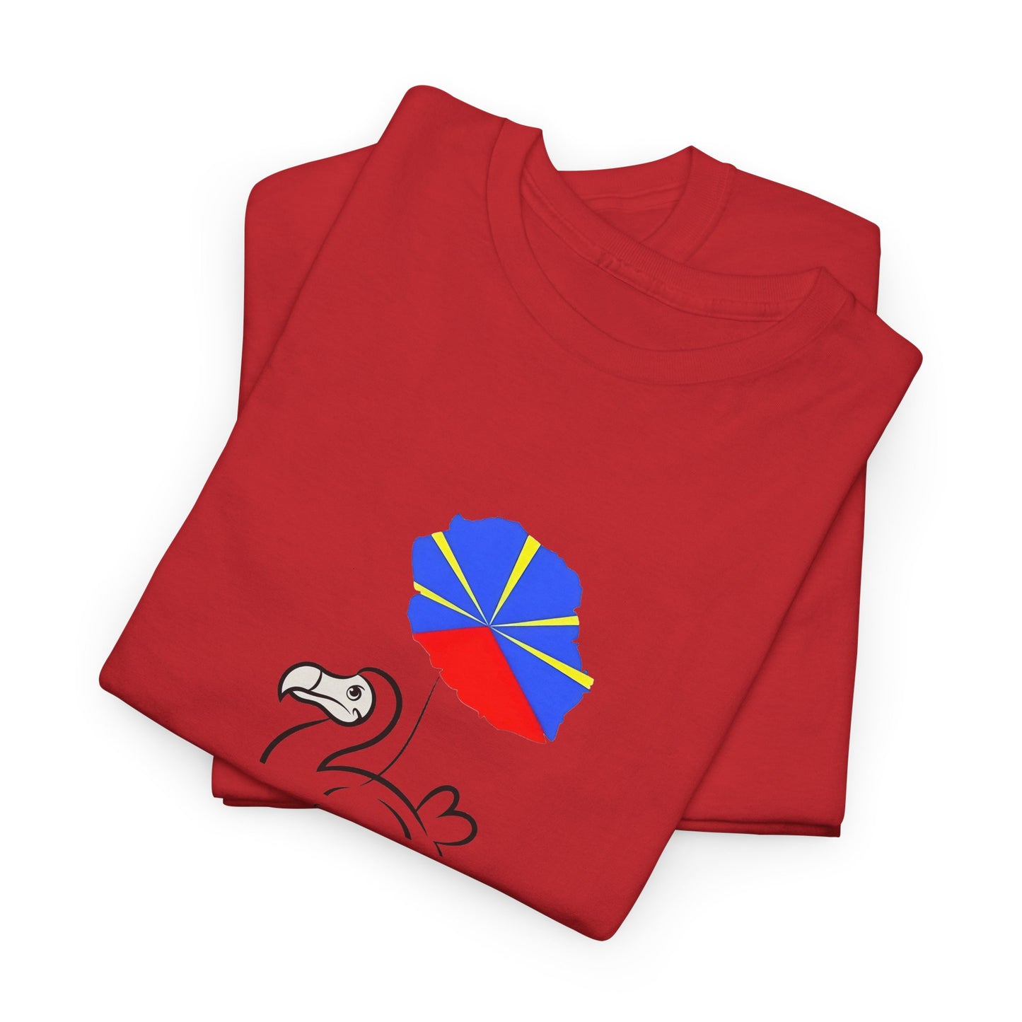 T-shirt "Dodo Ballon ", Île de La Réunion", Confort Coton, Sobre, Elégant, Souvenir Unique, Cadeau, Unisexe, Esprit Voyageur