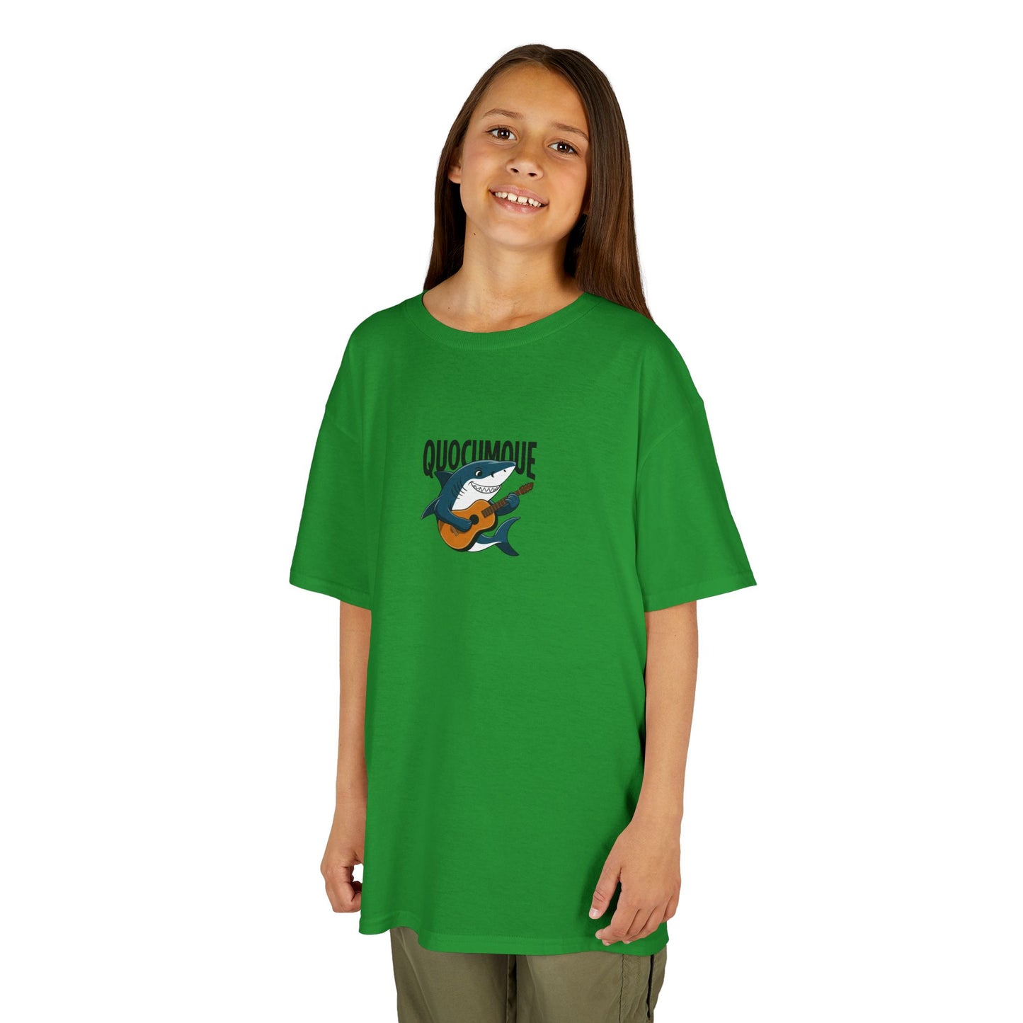 T-shirt Quocumque "Requin Chagrin", Poissons, Marin, Eaux Douces, Douceur Coton, Pour les enfants de 5-6 ans( Taille XS), Pour les 7-8 ans( taille S), Pour les 9-10 ans( taille M), Pour les 11-12 ans( taille L), Pour les 13-14 ans( taille XL)