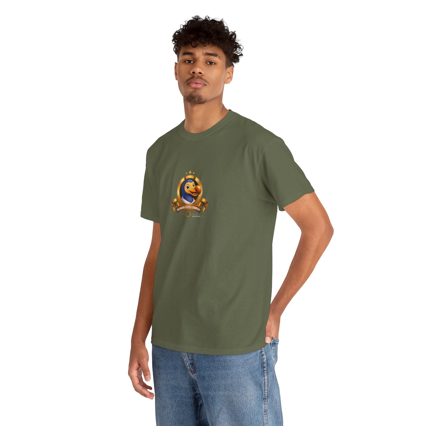 T-shirt Quocumque, " Dodo Cinéma", Île de La Réunion, Confort Coton, Elégant, Souvenir Unique, Cadeau, Unisexe, Esprit Voyageur, Créole, Bourbon