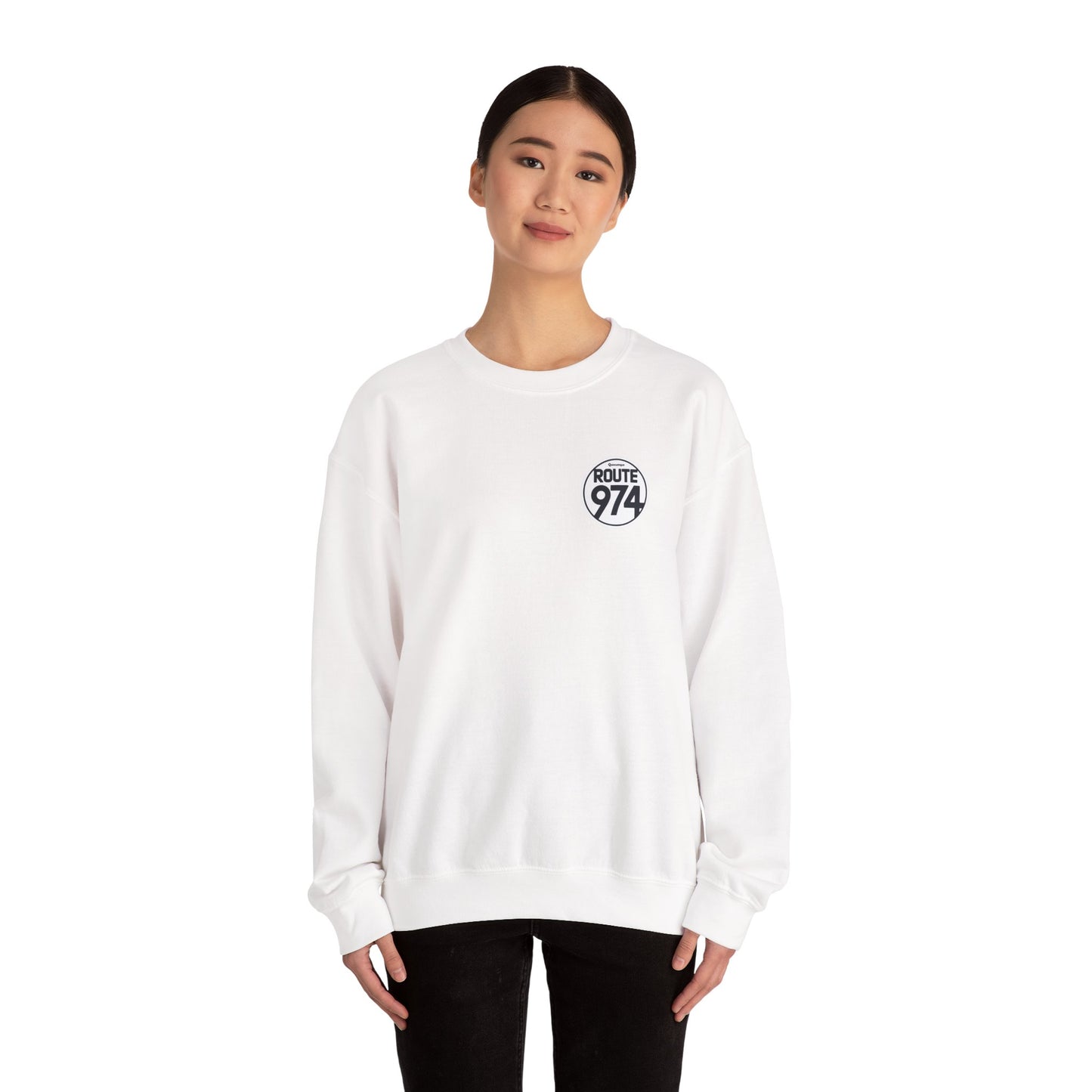Sweat-Shirt Quocumque "Route 974", Destination l'Île De La Réunion, Adulte, Homme, Femme, Sportive, Sportif, Décontracté, Élégant, Classique,
