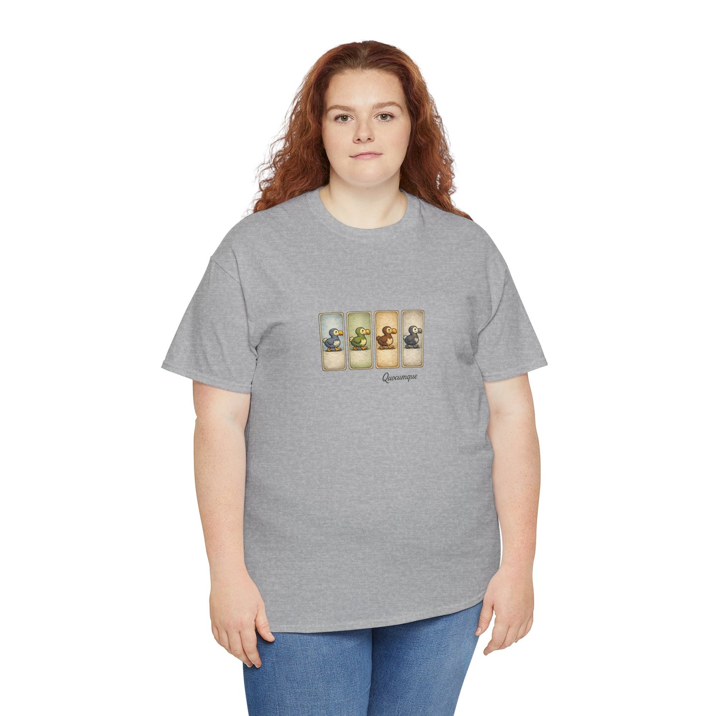 T-shirt Quocumque, " Dodo", Île de La Réunion, Confort Coton, Elégant, Souvenir Unique, Cadeau, Unisexe, Esprit Voyageur, Créole, Bourbon