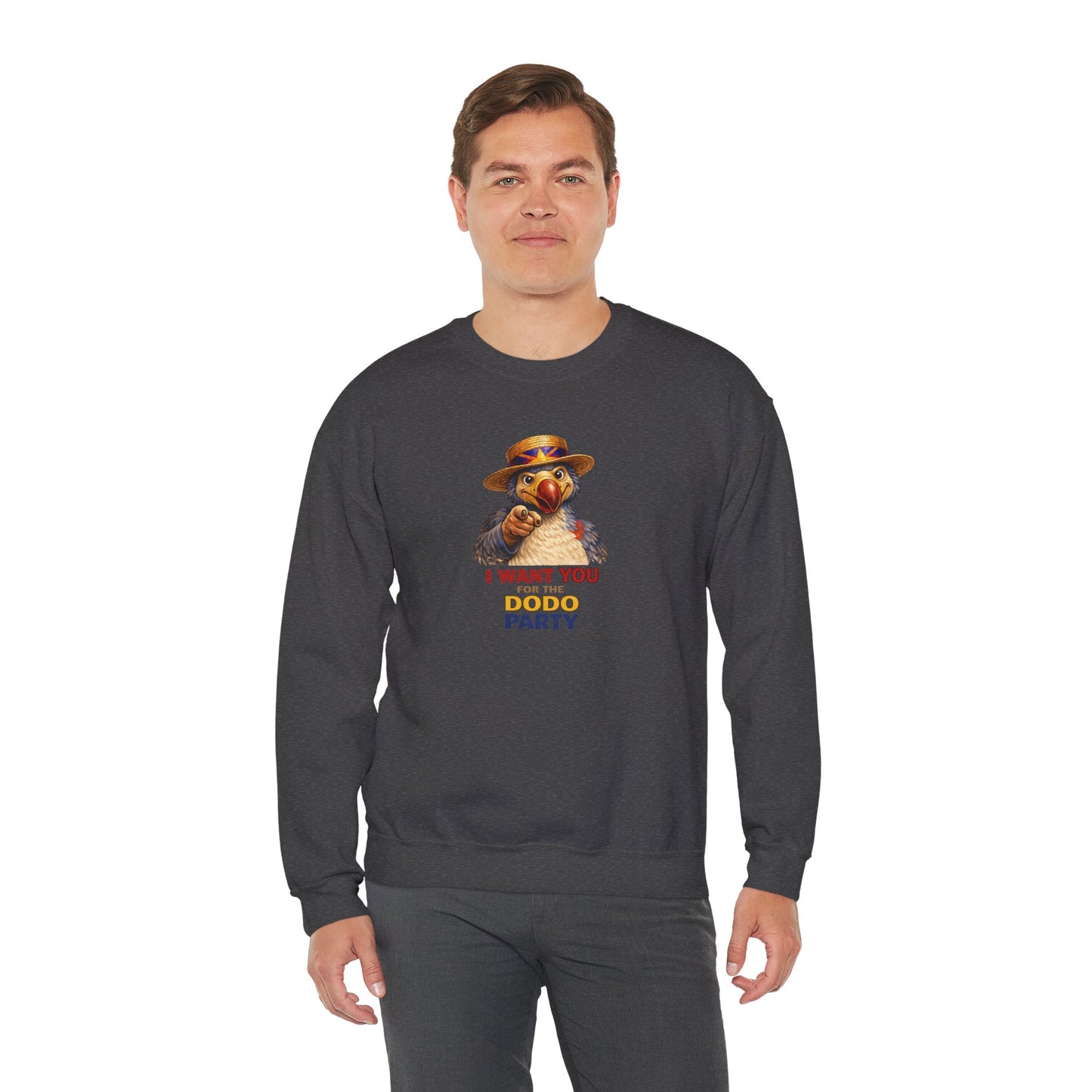 Sweat Quocumque "Dodo Party", Exotique, Destination Île De La Réunion, Adulte, Homme, Femme, Sportive, Sportif, Décontracté, Élégant, Classique,