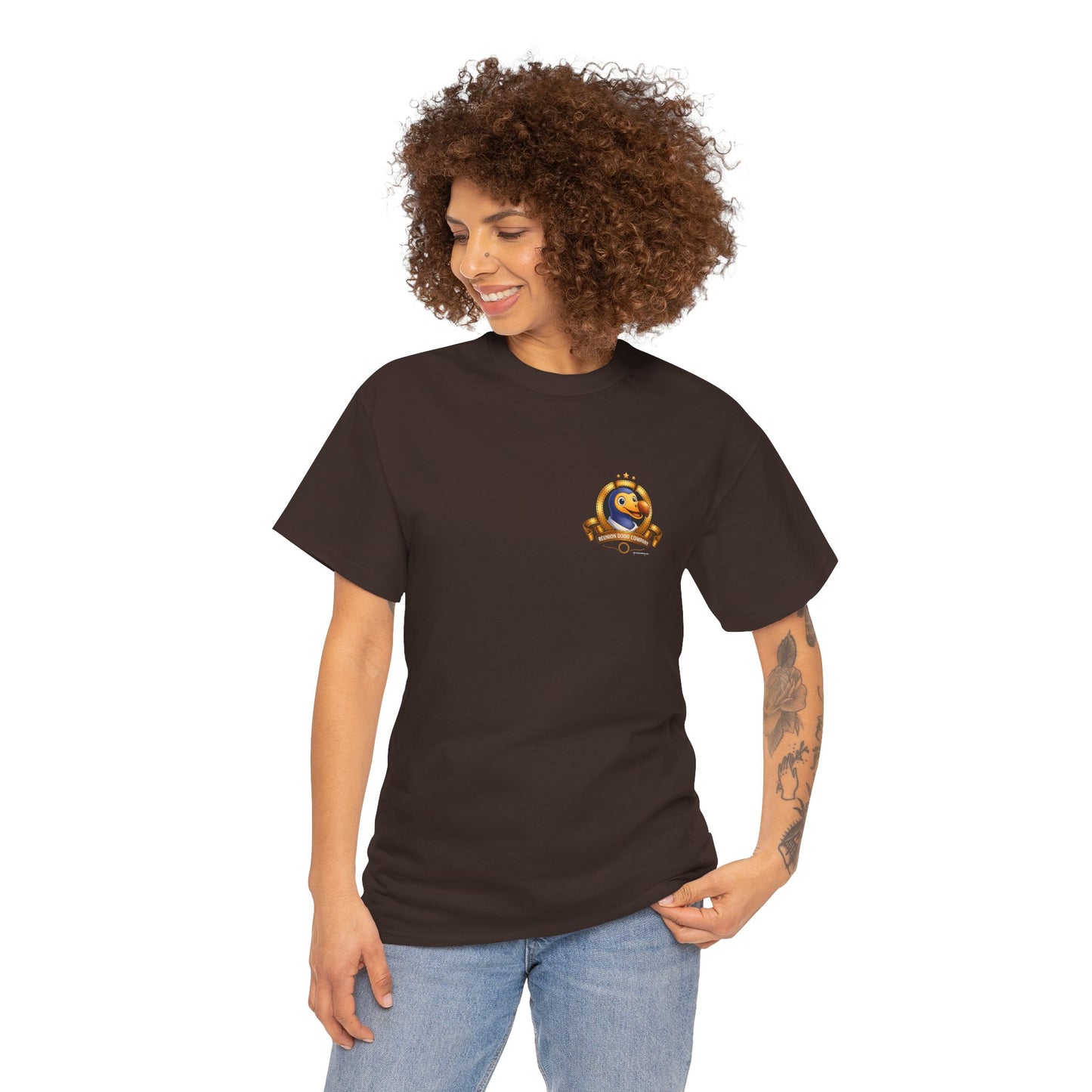 T-shirt Quocumque, " Dodo Cinéma", Discret, Île de La Réunion, Confort Coton, Elégant, Souvenir Unique, Cadeau, Unisexe, Esprit Voyageur, Créole, Bourbon