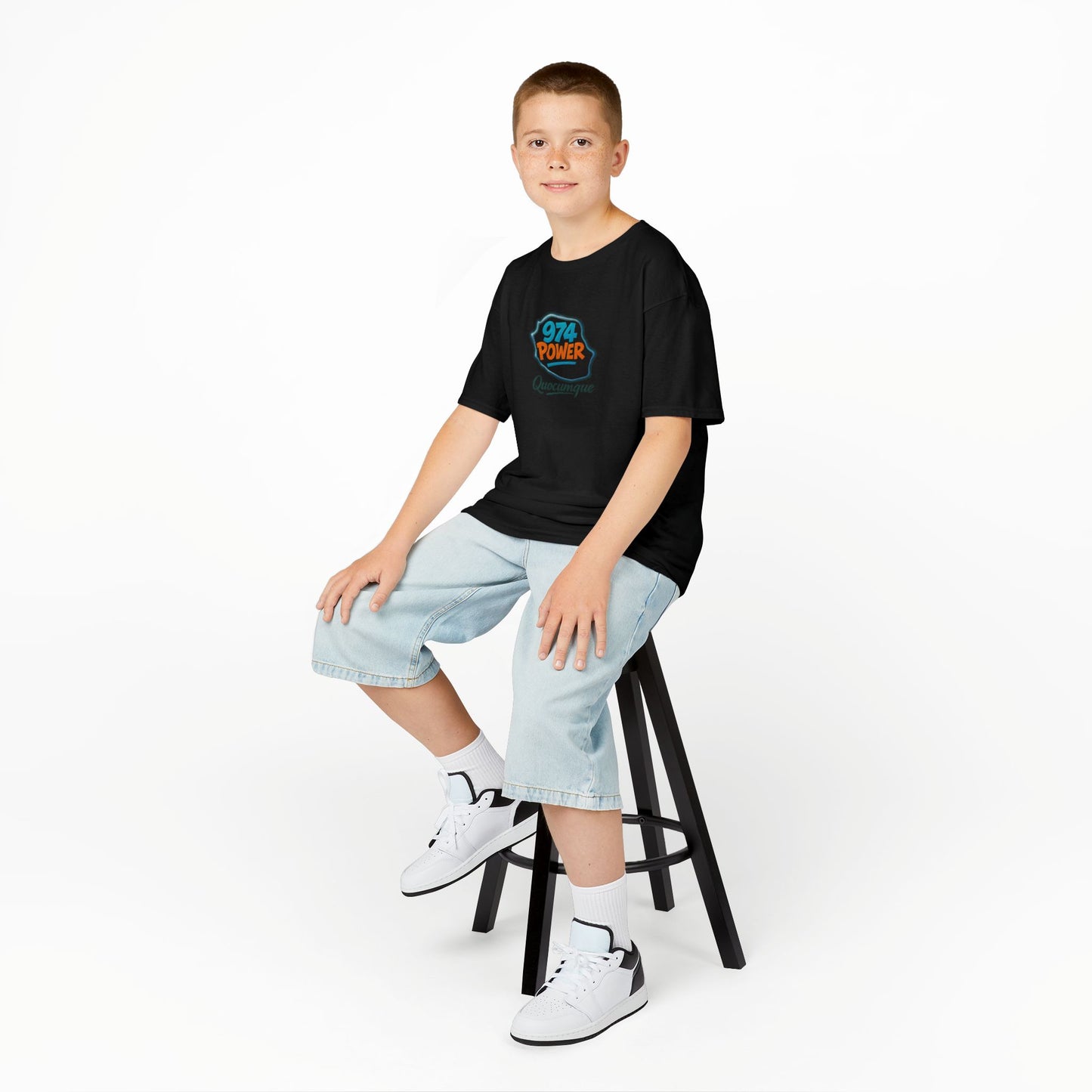T-shirt "974 Power", Île de La Réunion, Douceur Coton, Pour les enfants de 5-6 ans( Taille XS), Pour les 7-8 ans( taille S), Pour les 9-10 ans( taille M), Pour les 11-12 ans( taille L), Pour les 13-14 ans( taille XLS)