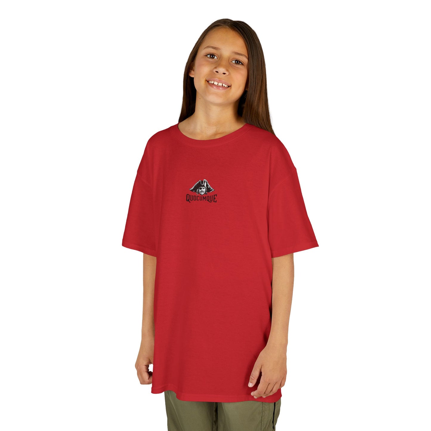 T-shirt Quocumque "Pirate La Buse", Île de la Réunion, Douceur Coton, Pour les enfants de 5-6 ans( Taille XS), Pour les 7-8 ans( taille S), Pour les 9-10 ans( taille M), Pour les 11-12 ans( taille L), Pour les 13-14 ans(taille XL)