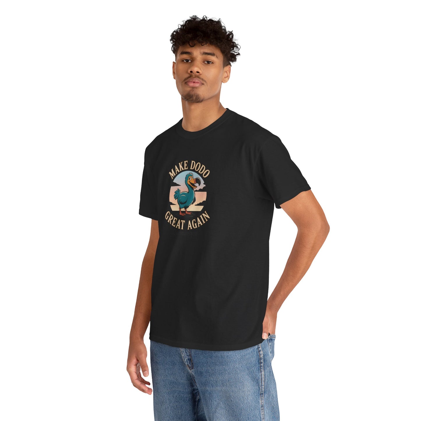 T-Shirt "Make Dodo Great Again", Exotisme, Destination Île de La Réunion, Confort Coton, Sobre, Elégant, Souvenir Unique, Cadeau, Unisexe, Esprit Voyageur