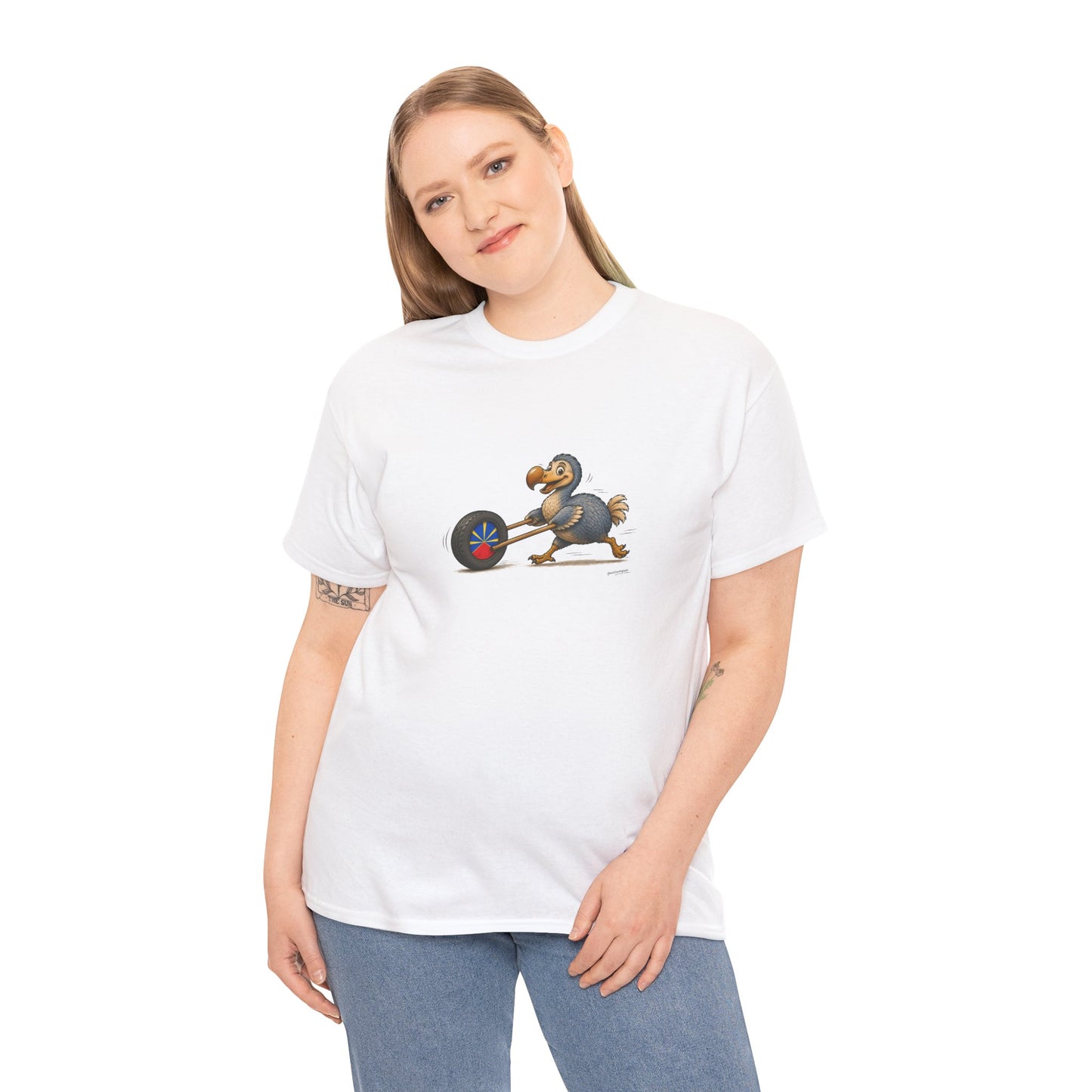 T-shirt Quocumque, "La Roue", Île de La Réunion, Confort Coton, Elégant, Souvenir Unique, Cadeau, Unisexe, Esprit Voyageur, Créole, Bourbon