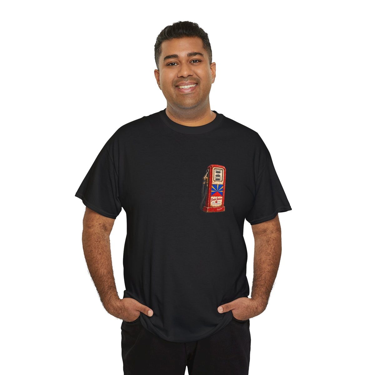 T-shirt Quocumque, "Station Essence", Discret, Île de La Réunion, Confort Coton, Elégant, Souvenir Unique, Cadeau, Unisexe, Esprit Voyageur, Créole, Bourbon