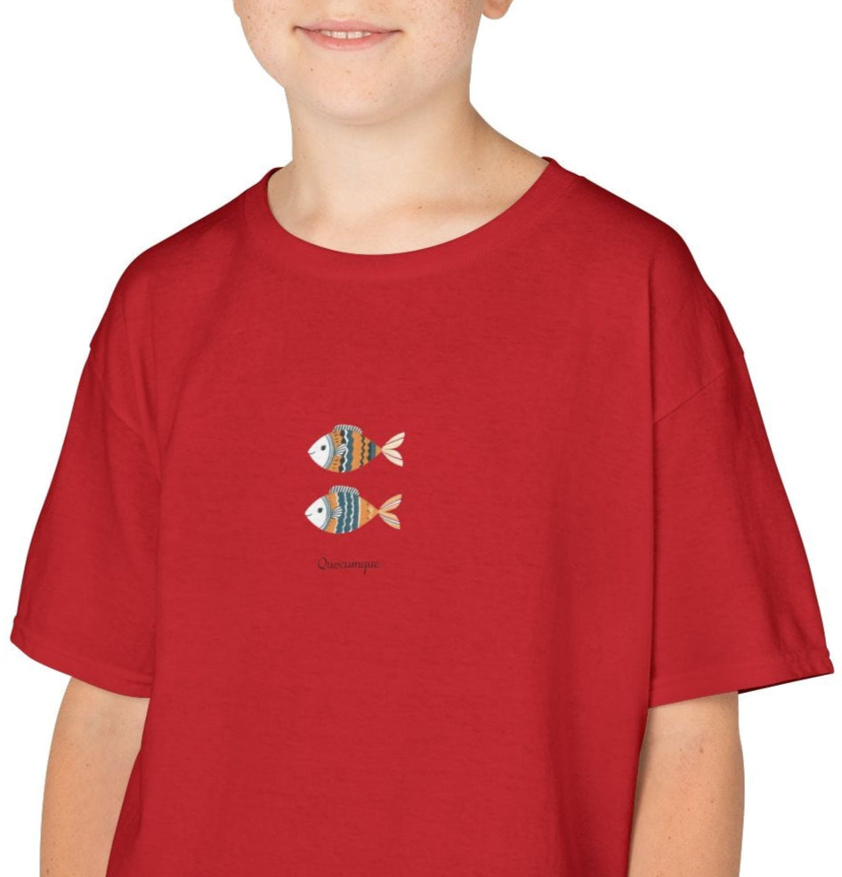 T-shirt Quocumque, Poissons, Marin, Eaux Douces, Douceur Coton, Style Unique, Cadeau Parfait, Vêtement Enfant et Jeune Adolescent, Marmaille, Océan Indien