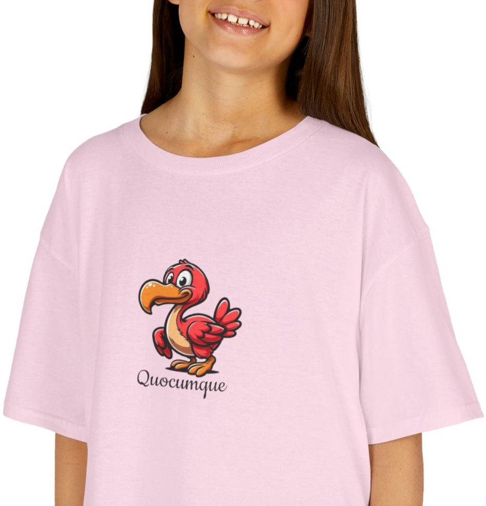 T-shirt Animal Dodo Rouge Pour Marmailles, Île de La Réunion, Douceur Coton, Style Unique, Cadeau Parfait, Quocumque, Vêtement Enfant Ado
