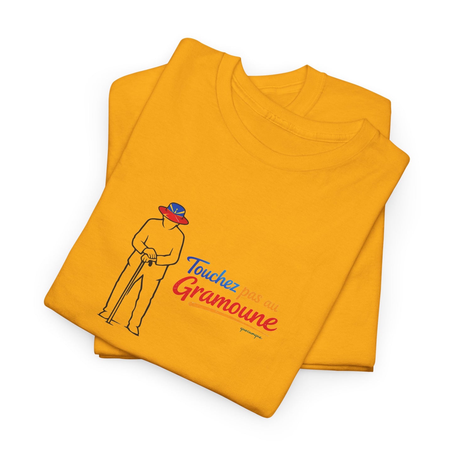 T-shirt "Gramoune", Île de La Réunion, Confort Coton, Sobre, Elégant, Souvenir Unique, Cadeau, Unisexe, Esprit Voyageur