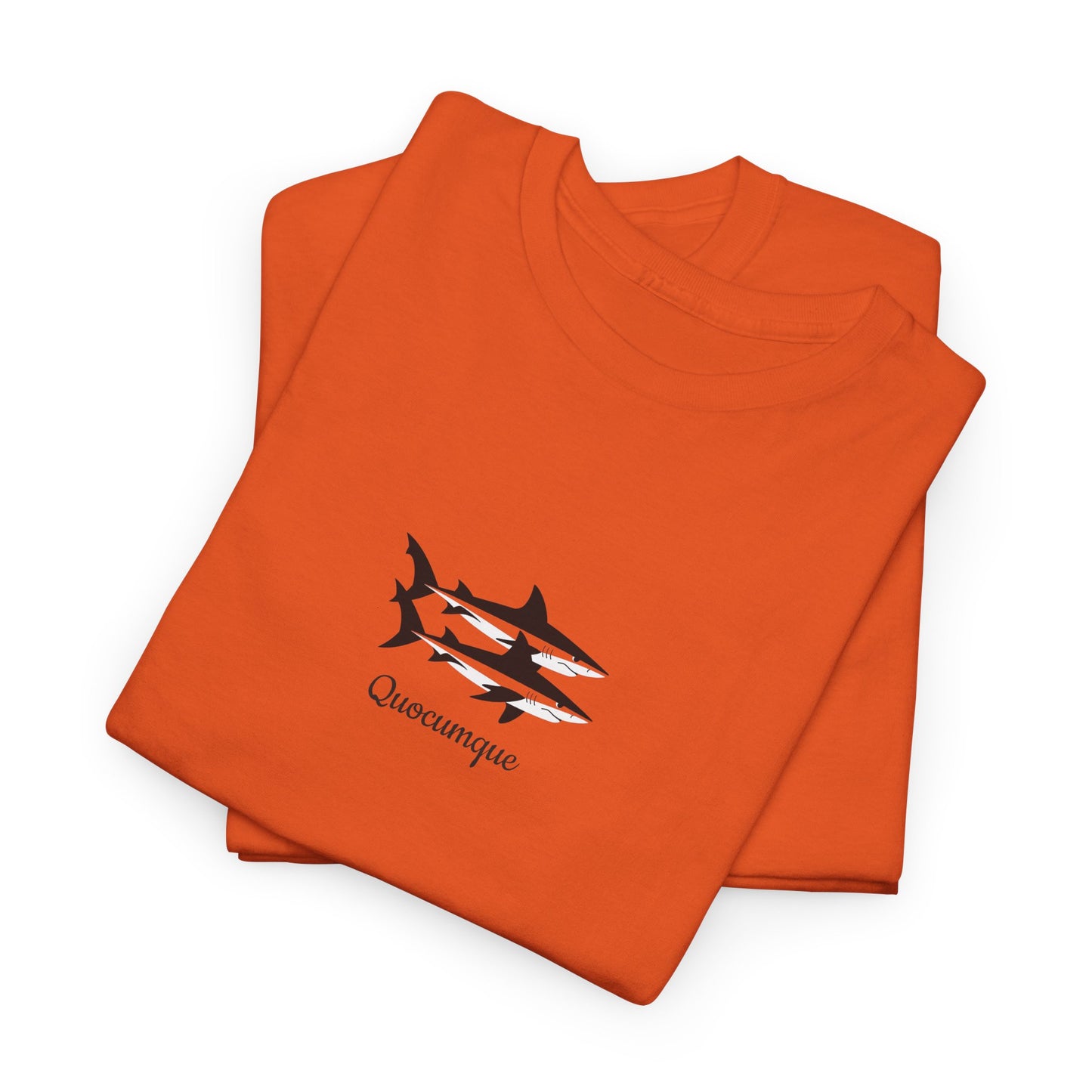 T-shirt Quocumque, Requin Duo, Île de La Réunion, Poissons, Confort Coton, Elégant, Souvenir Unique, Cadeau, Unisexe, Esprit Voyageur, Créole, Bourbon