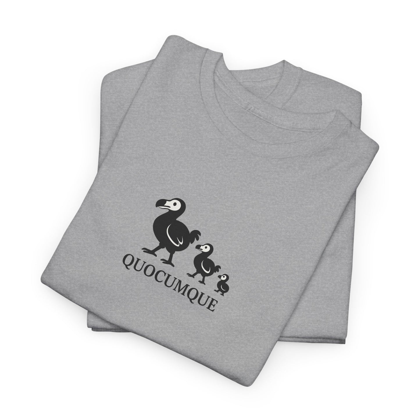 T-shirt Quocumque, "Famille Dodo", Île de La Réunion, Confort Coton, Elégant, Souvenir Unique, Cadeau, Unisexe, Esprit Voyageur, Créole, Bourbon