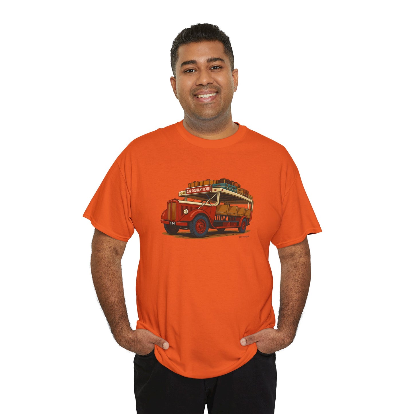 T-shirt "Car Courant d'Air, Exotisme, Destination Île de La Réunion, Confort Coton, Sobre, Elégant, Souvenir Unique, Cadeau, Unisexe, Esprit Voyageur