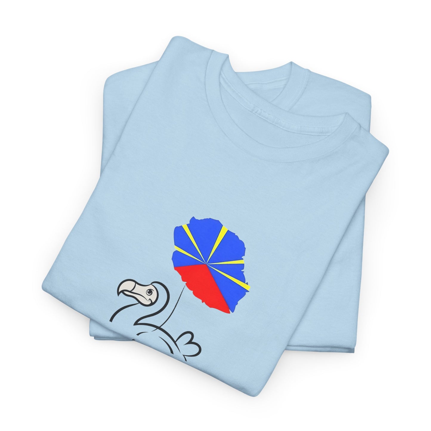 T-shirt "Dodo Ballon ", Île de La Réunion", Confort Coton, Sobre, Elégant, Souvenir Unique, Cadeau, Unisexe, Esprit Voyageur