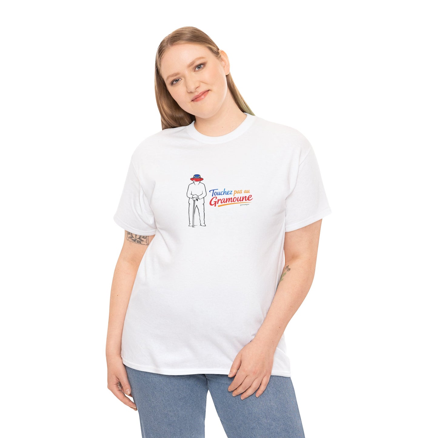 T-shirt "Gramoune", Île de La Réunion, Confort Coton, Sobre, Elégant, Souvenir Unique, Cadeau, Unisexe, Esprit Voyageur