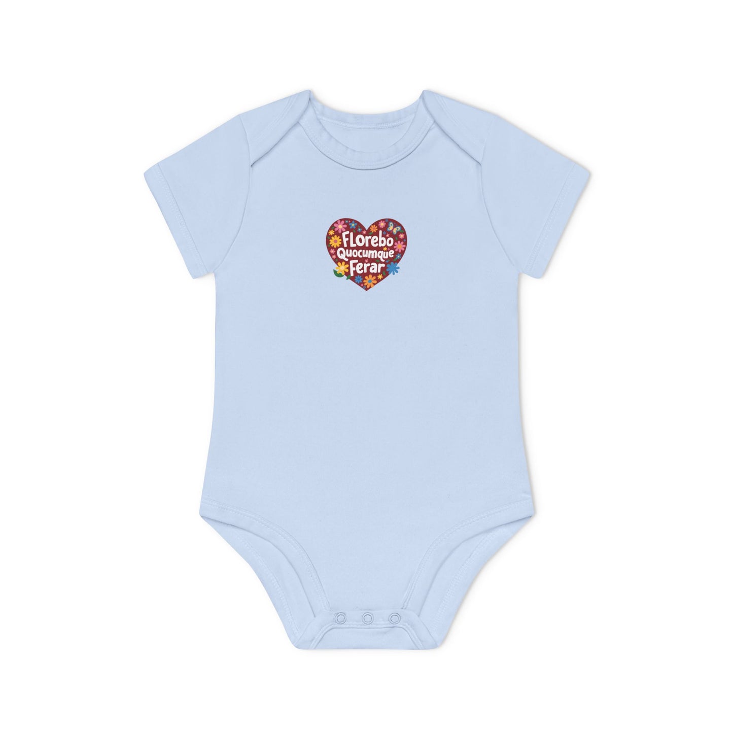 Body Bébé "Florebo Quocumque Ferar", Île de La Réunion, Douceur Coton, Cadeau Naissance,  Confort Coton Bio, Style Unique, Cadeau Parfait
