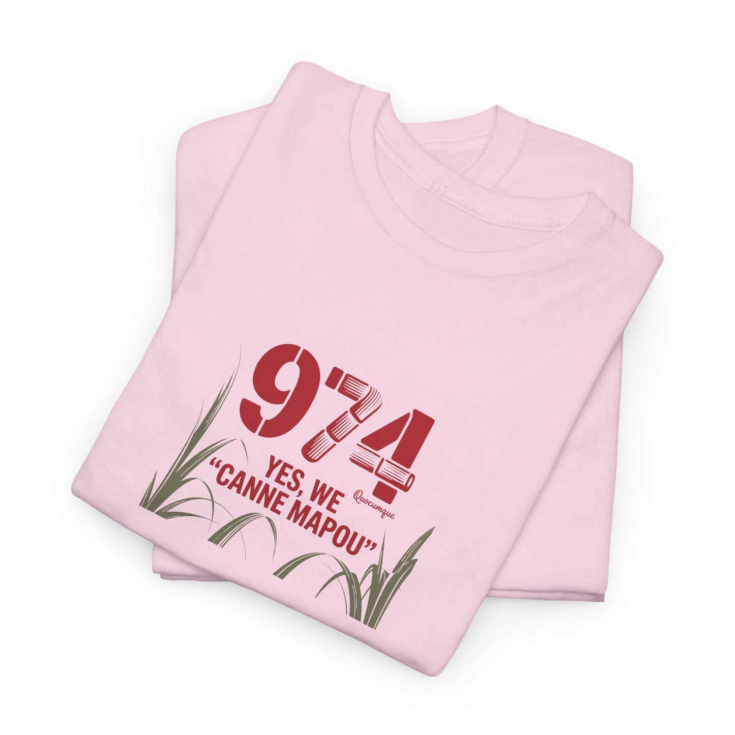 T-Shirt "Canne Mapou", Exotisme, Destination Île de La Réunion, Confort Coton, Sobre, Elégant, Souvenir Unique, Cadeau, Unisexe, Esprit Voyageur