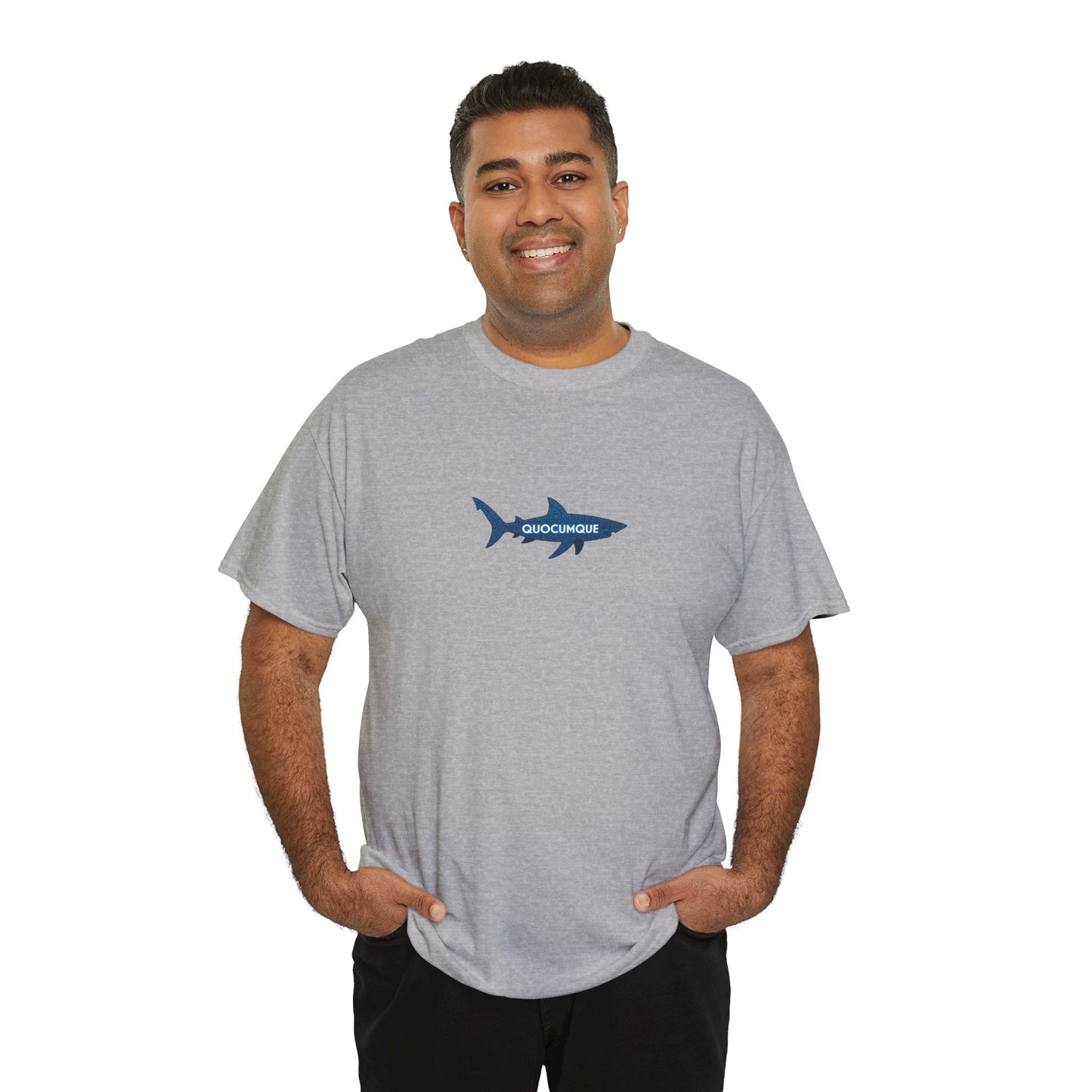 T-shirt Quocumque, Requin, Île de La Réunion, Poissons, Confort Coton, Elégant, Souvenir Unique, Cadeau, Unisexe, Esprit Voyageur, Créole, Bourbon