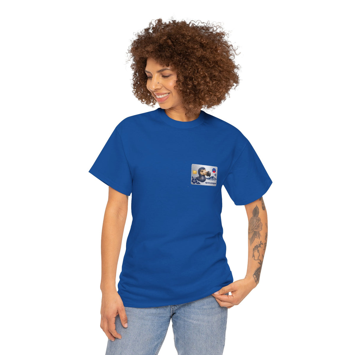 T-shirt "Quocumque Platinium", Exotisme, Destination Île de La Réunion, Confort Coton, Sobre, Elégant, Souvenir Unique, Cadeau, Unisexe, Esprit Voyageur