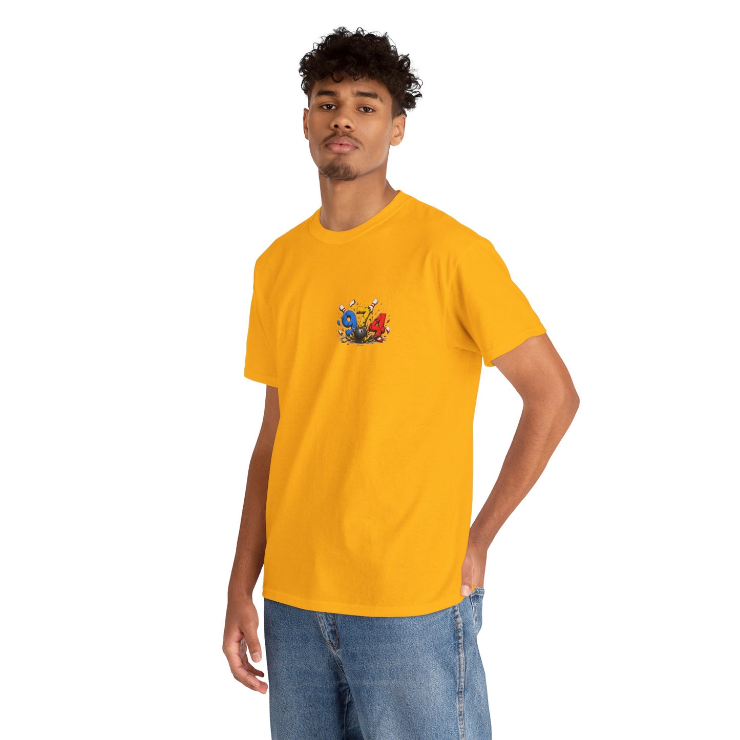 T-shirt " 974 Bowling ", Destination Île de La Réunion, Confort Coton, Sobre, Elégant, Souvenir Unique, Vêtement Adulte, Unisexe, Esprit Voyageur
