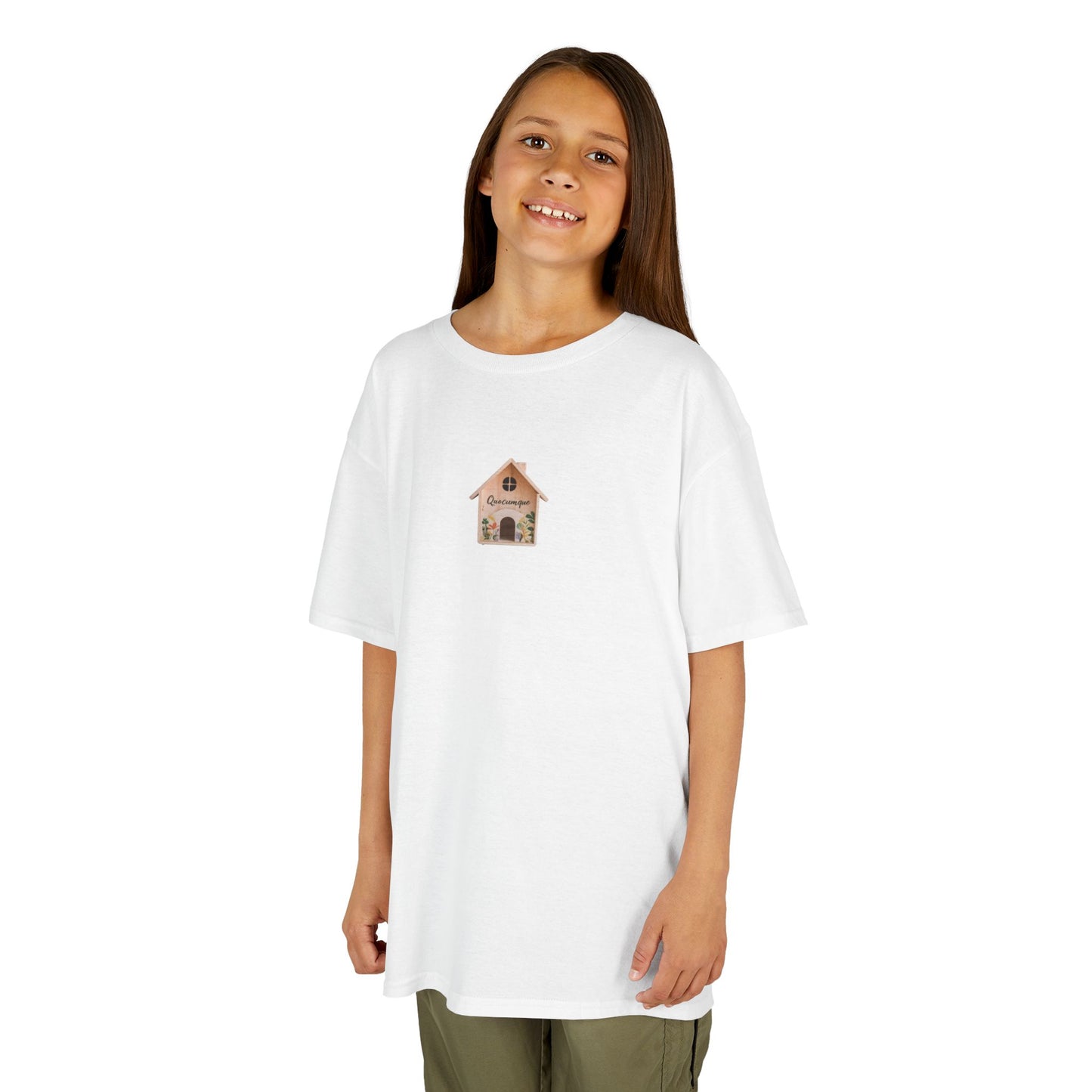 T-shirt Quocumque, "Nichoir", Nid d'Oiseau, Pour les enfants de 5-6 ans( Taille XS), Pour les 7-8 ans( taille S), Pour les 9-10 ans( taille M), Pour les 11-12 ans( taille L), Pour les 13-14 ans(taille XL)