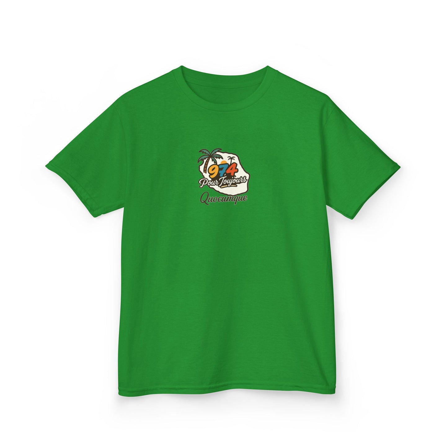 T-shirt "974 Pour Toujours", Île de La Réunion, Douceur Coton, Pour les enfants de 5-6 ans( Taille XS), Pour les 7-8 ans( taille S), Pour les 9-10 ans( taille M), Pour les 11-12 ans( taille L), Pour les 13-14 ans( taille XLS)
