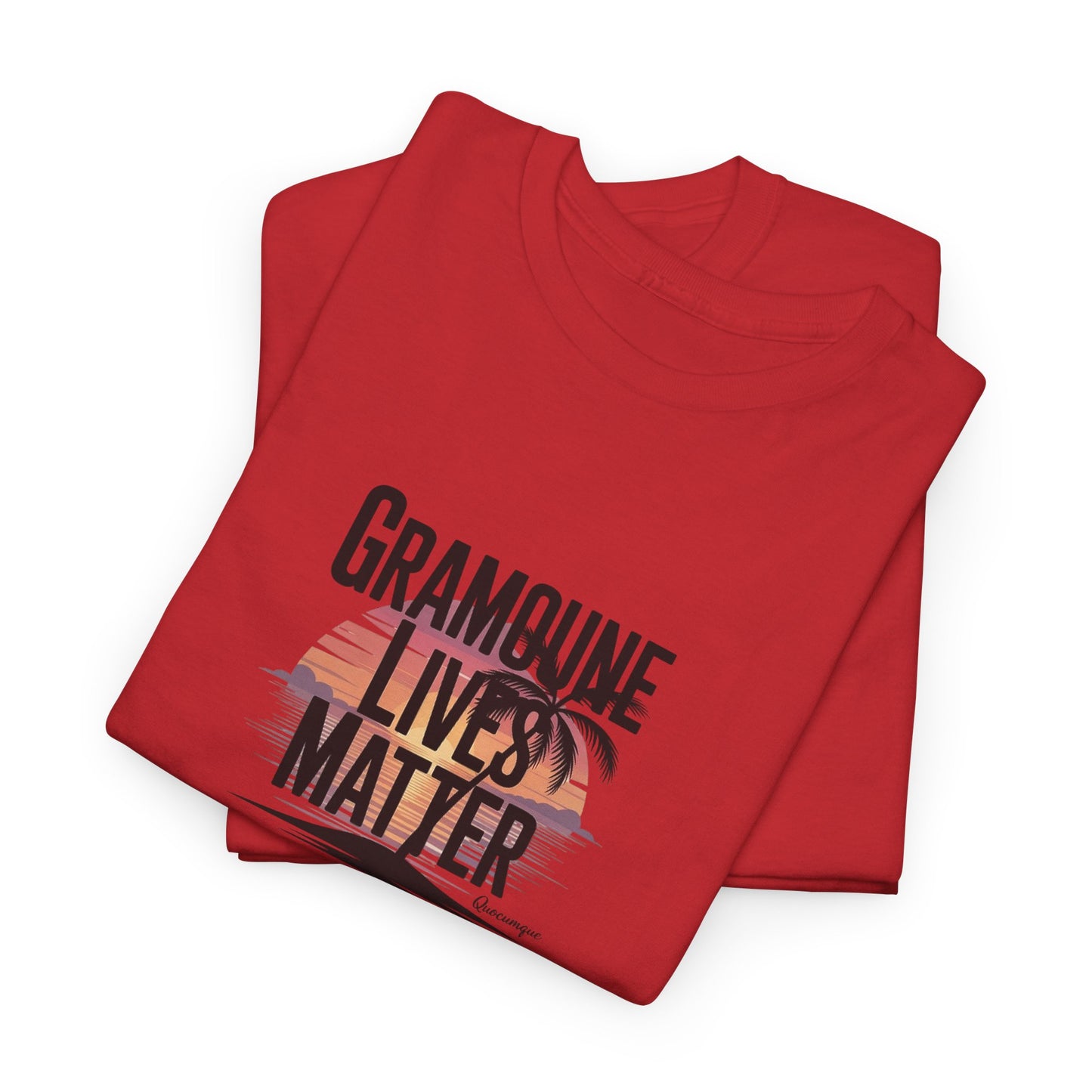 T-shirt "Gramoune", Île de La Réunion, Confort Coton, Sobre, Elégant, Souvenir Unique, Cadeau, Unisexe, Esprit Voyageur