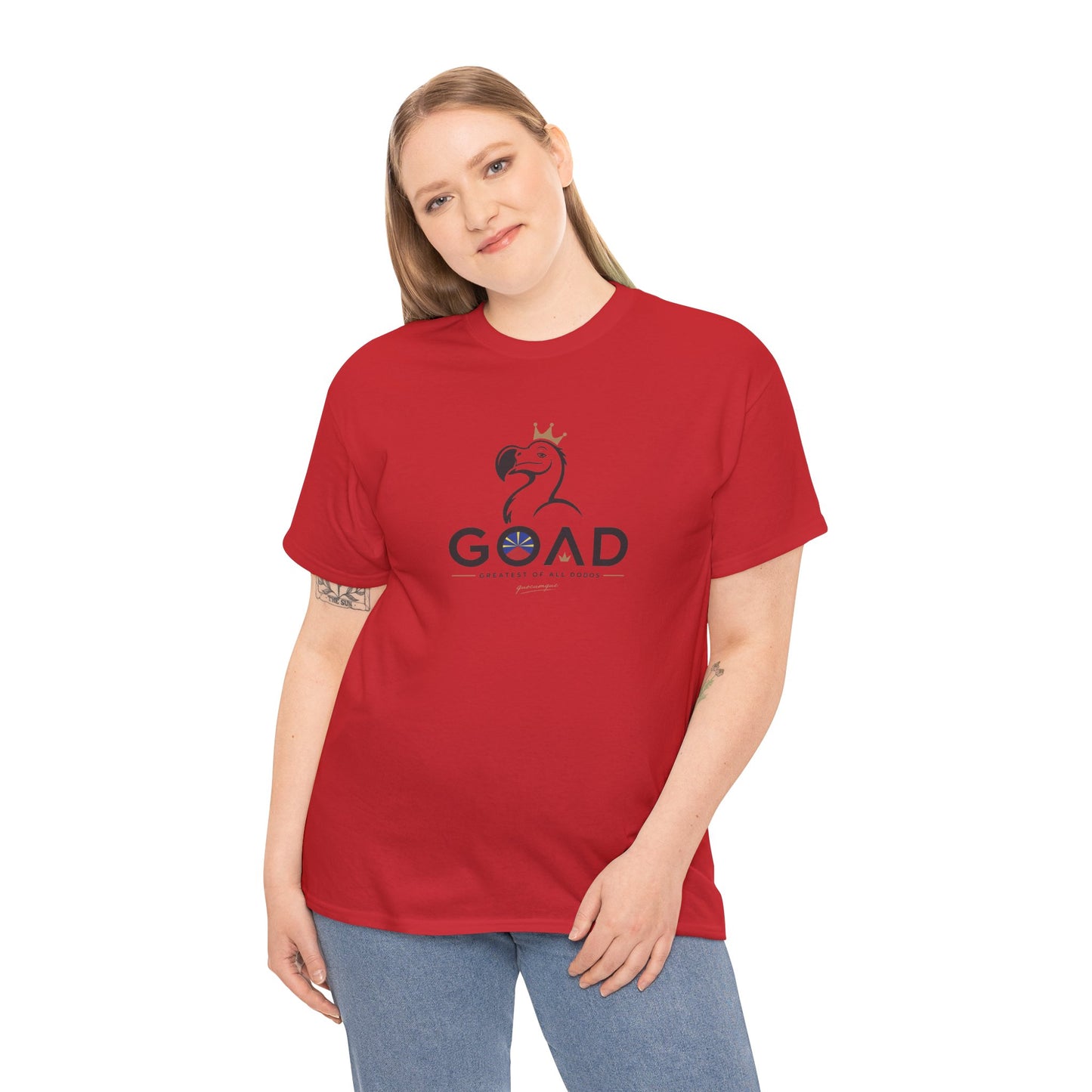 T-shirt "GOAD ", Greatest Of All Dodos, Île de La Réunion", Confort Coton, Sobre, Elégant, Souvenir Unique, Cadeau, Unisexe, Esprit Voyageur