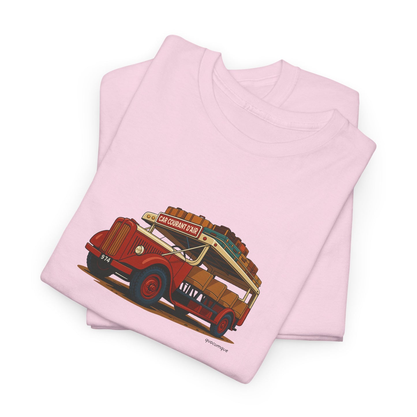 T-shirt "Car Courant d'Air, Exotisme, Destination Île de La Réunion, Confort Coton, Sobre, Elégant, Souvenir Unique, Cadeau, Unisexe, Esprit Voyageur