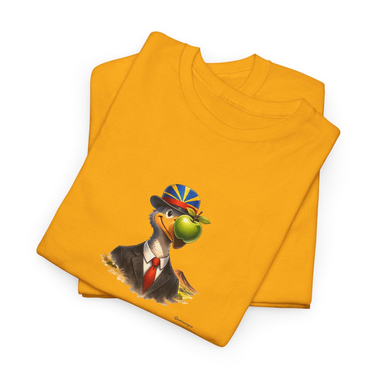 T-shirt Quocumque "The Son of Dodo " Île de La Réunion", Confort Coton, Sobre, Elégant, Souvenir Unique, Cadeau, Unisexe, Esprit Voyageur