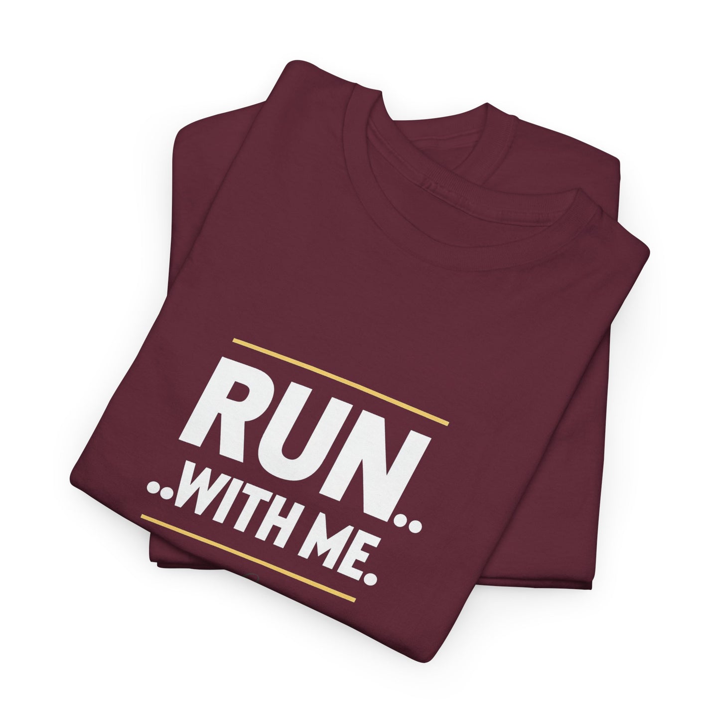 T-shirt Quocumque "RUN With me ", Île de La Réunion", Confort Coton, Sobre, Elégant, Souvenir Unique, Cadeau, Unisexe, Esprit Voyageur