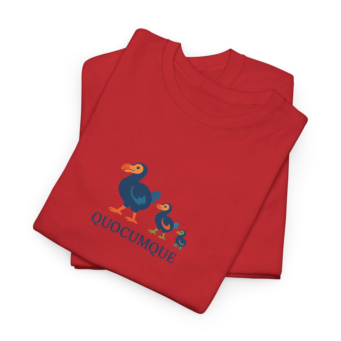T-shirt Quocumque, "Famille Dodo", Île de La Réunion, Confort Coton, Elégant, Souvenir Unique, Cadeau, Unisexe, Esprit Voyageur, Créole, Bourbon