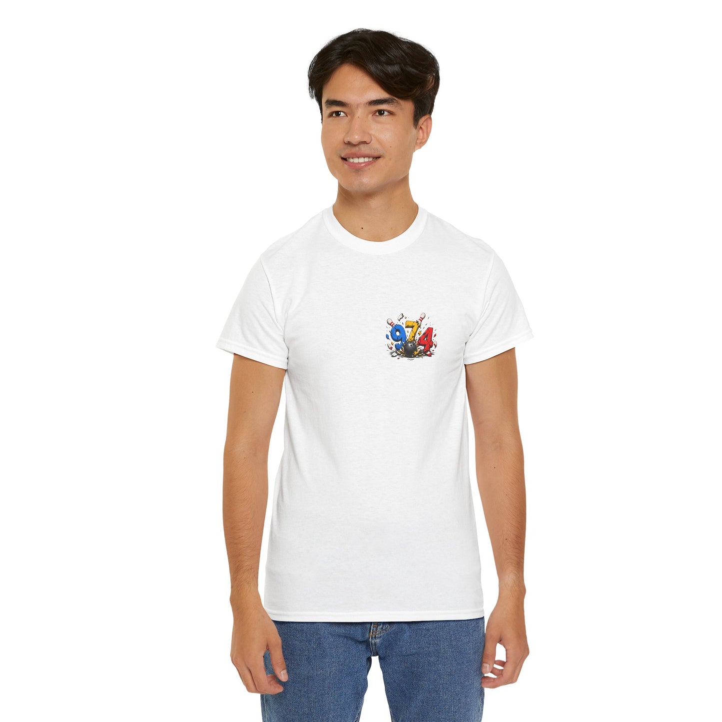 T-shirt " 974 Bowling ", Destination Île de La Réunion, Confort Coton, Sobre, Elégant, Souvenir Unique, Vêtement Adulte, Unisexe, Esprit Voyageur