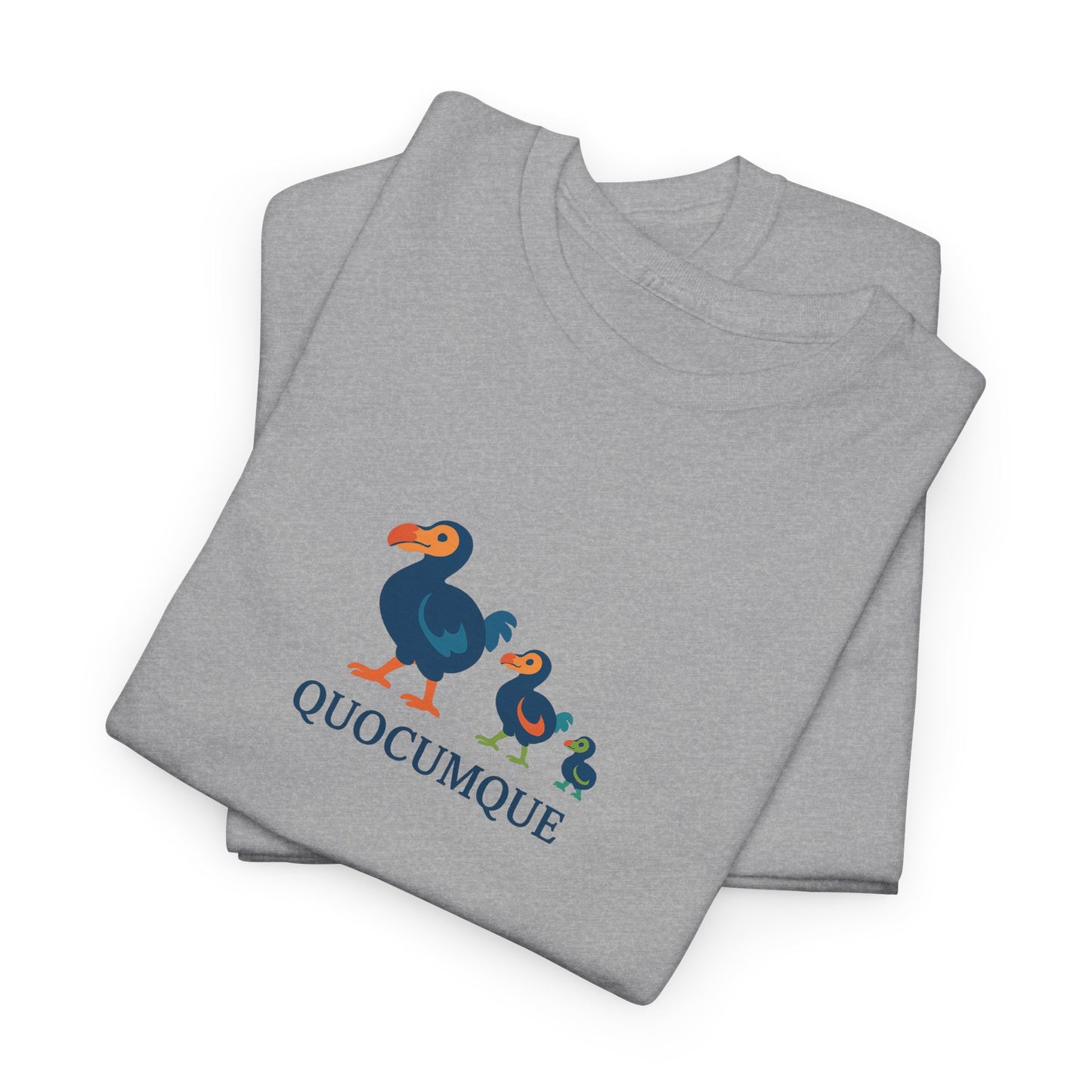 T-shirt Quocumque, "Famille Dodo", Île de La Réunion, Confort Coton, Elégant, Souvenir Unique, Cadeau, Unisexe, Esprit Voyageur, Créole, Bourbon