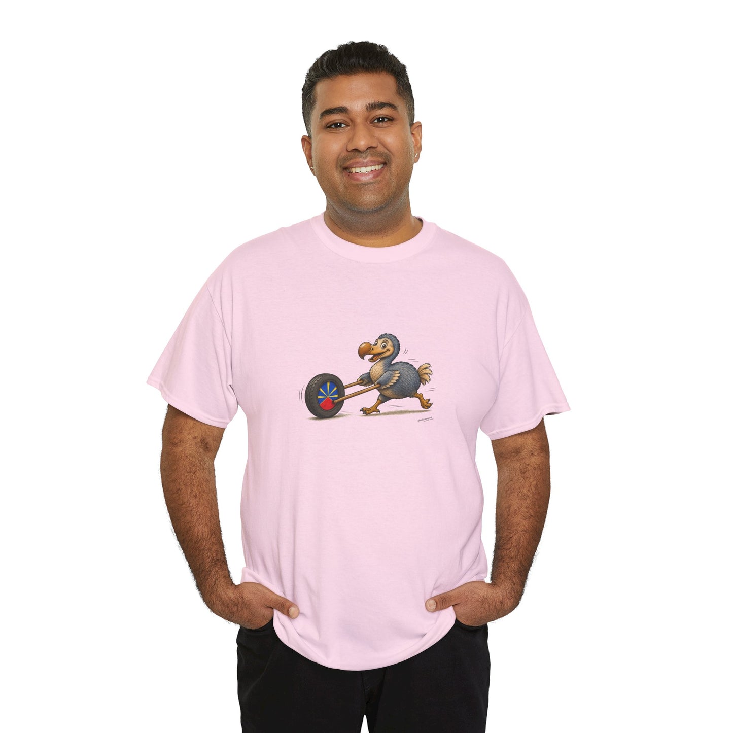 T-shirt Quocumque, "La Roue", Île de La Réunion, Confort Coton, Elégant, Souvenir Unique, Cadeau, Unisexe, Esprit Voyageur, Créole, Bourbon