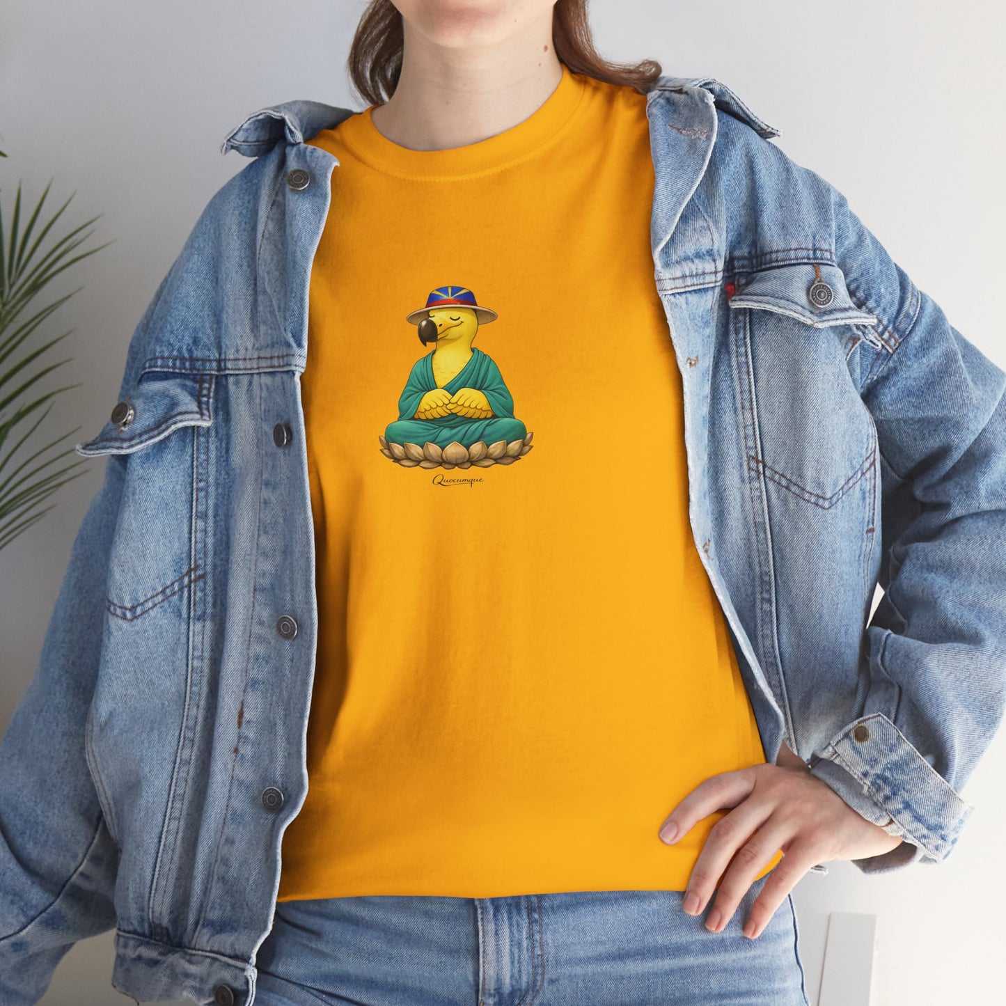 T-shirt "Dodo Zen", Confort Coton, Sobre, Elégant, Souvenir Unique, Cadeau, Unisexe, Esprit Voyageur, Adulte