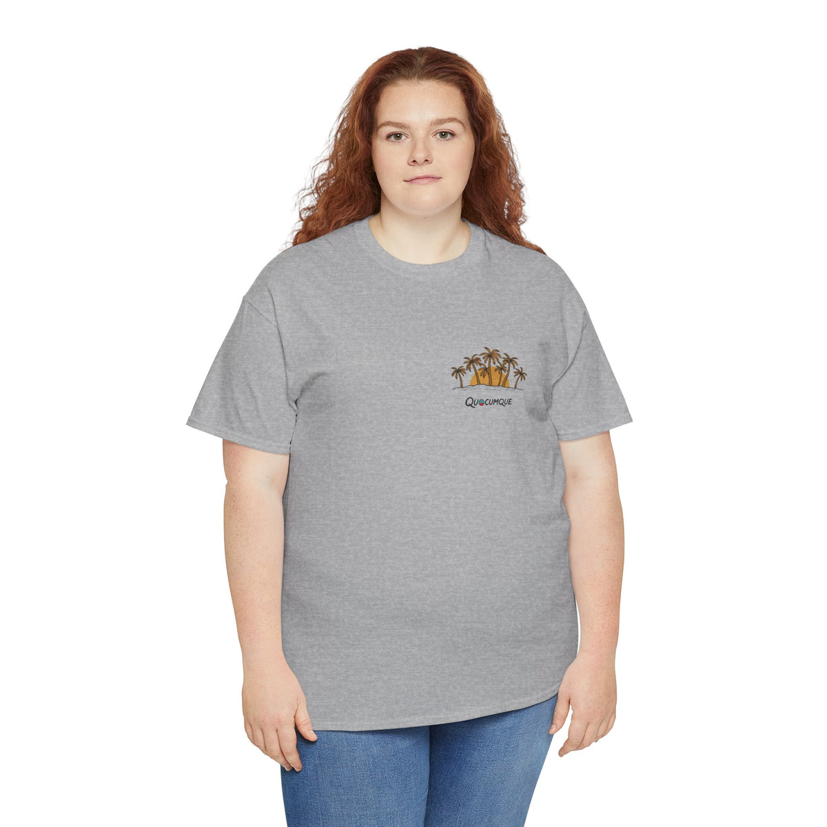 T-shirt " Palmiers", Destination Île de La Réunion, Confort Coton, Sobre, Elégant, Souvenir Unique, Vêtement Adulte, Unisexe, Esprit Voyageur