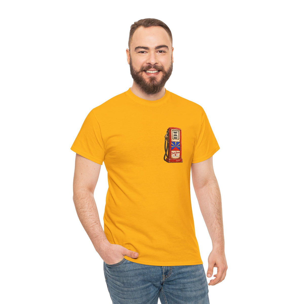 T-shirt Quocumque, "Station Essence", Discret, Île de La Réunion, Confort Coton, Elégant, Souvenir Unique, Cadeau, Unisexe, Esprit Voyageur, Créole, Bourbon