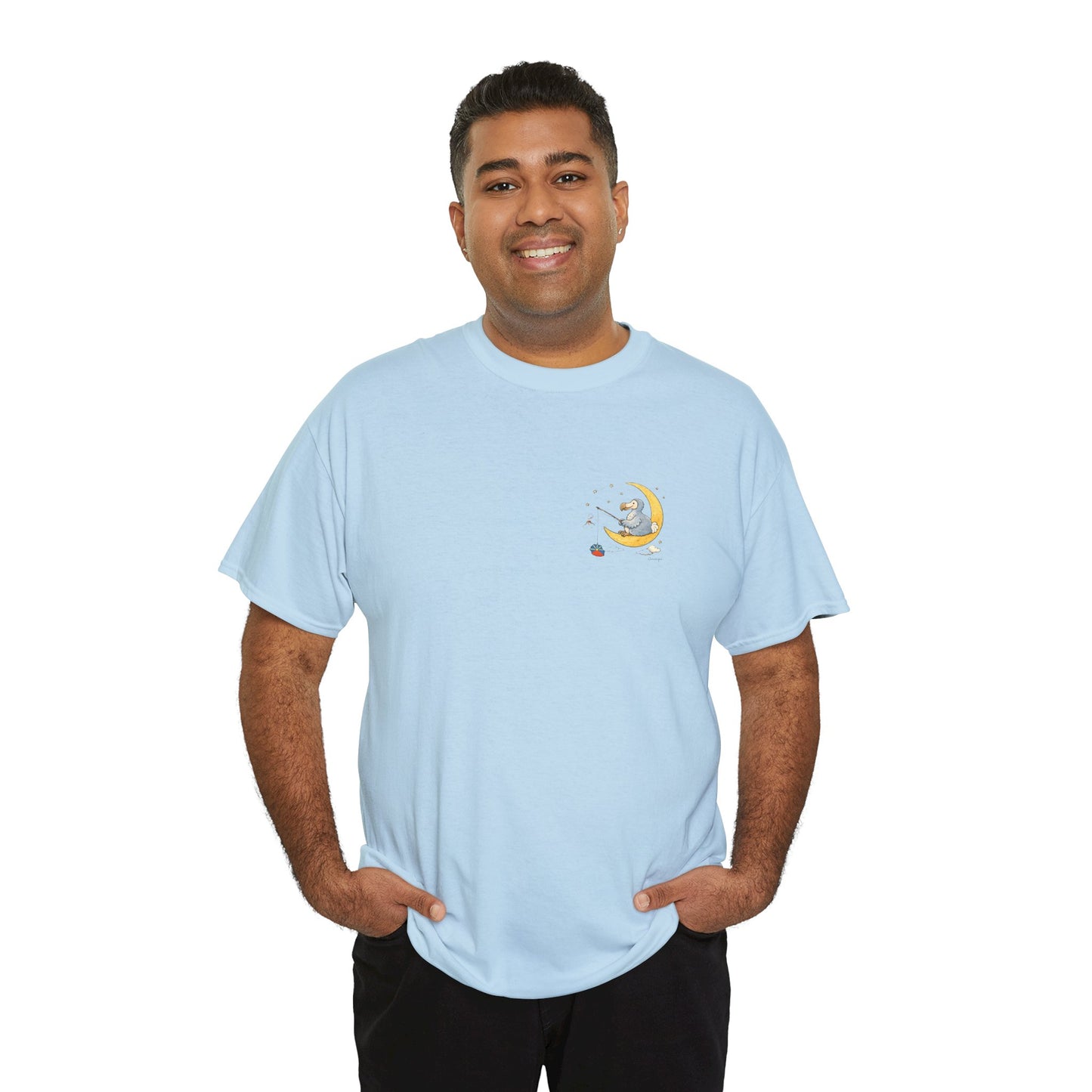T-shirt "Dodo Lune ", Île de La Réunion", Confort Coton, Sobre, Elégant, Souvenir Unique, Cadeau, Unisexe, Esprit Voyageur