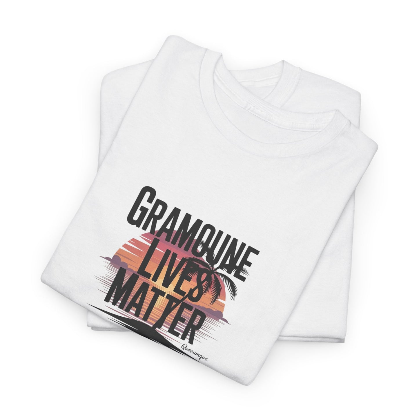 T-shirt "Gramoune", Île de La Réunion, Confort Coton, Sobre, Elégant, Souvenir Unique, Cadeau, Unisexe, Esprit Voyageur