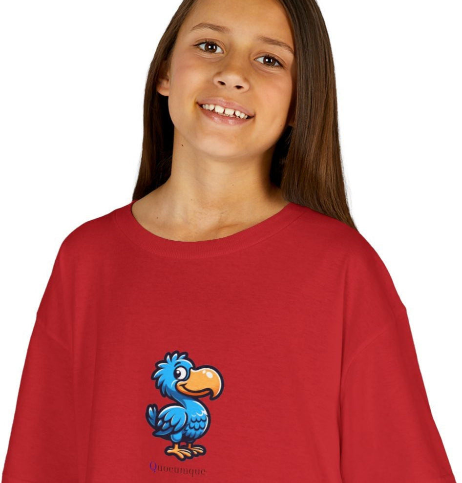 T-shirt Quocumque Animal Dodo Bleu Pour Marmailles, Île de La Réunion, Douceur Coton,Pour les enfants de 5-6 ans( Taille XS), Pour les 7-8 ans( taille S), Pour les 9-10 ans( taille M), Pour les 11-12 ans( taille L), Pour les 13-14 ans(taille XL)