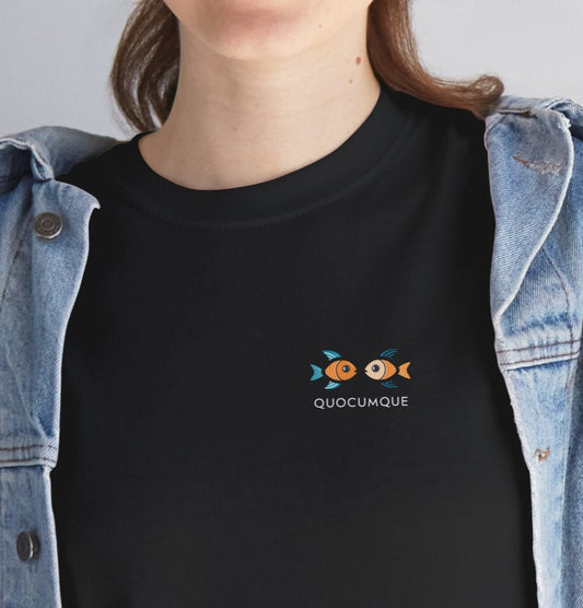 T-shirt Quocumque, Île de La Réunion, Poissons, Confort Coton, Elégant, Souvenir Unique, Cadeau, Unisexe, Esprit Voyageur, Créole, Bourbon