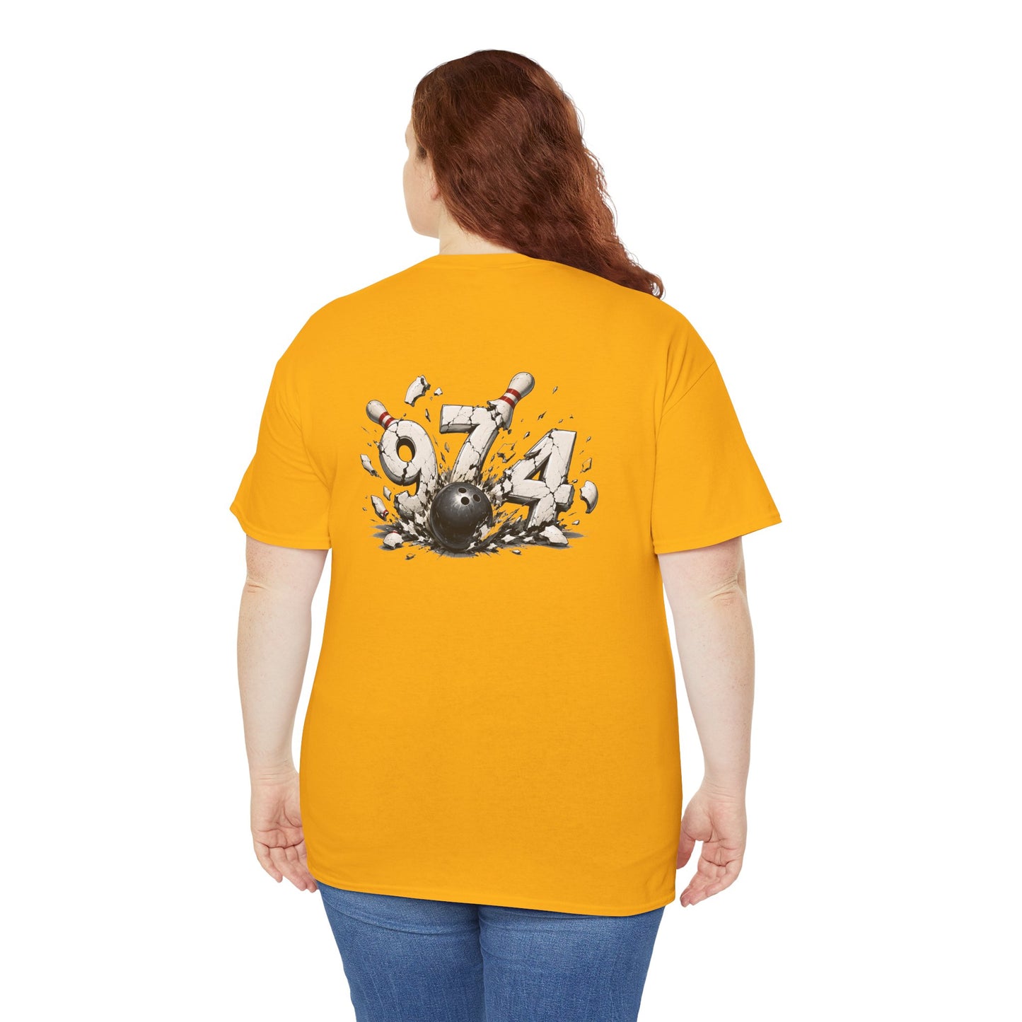 T-shirt " 974 Bowling", Destination Île de La Réunion, Confort Coton, Sobre, Elégant, Souvenir Unique, Vêtement Adulte, Unisexe, Esprit Voyageur